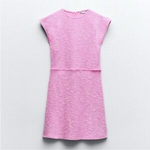 Zara pink textured dress